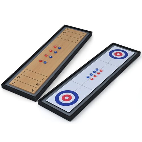 Goplus Shuffleboard and Curling 2 in 1 Board Game, Portable