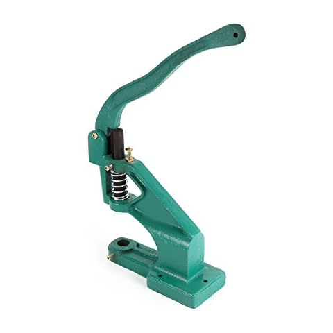 Máquina de ojal de prensa manual, resistente con 3 troqueles (6 mm/10 mm/12 mm) con ojales de mano y herramienta de punzonado Cover