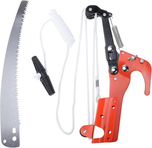 Extendable Tree Pruner Saw, 2 in 1 Outdoor High Branch Scissors Pruning Shears Garden Tools (Without Pole) Tree Trimmer High-Altitude Branches Trimmer Pruning Shears Head