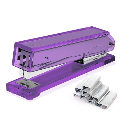 Engrapadora acrílica elegante con diseño moderno y acabado morado exclusivo