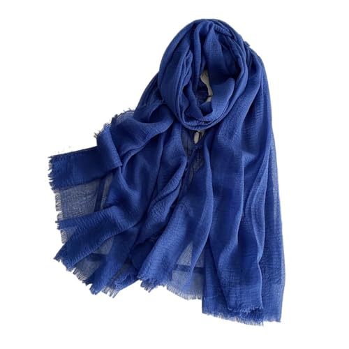 DFWZMQTG Solid color cotton and linen scarf, autumn and winter