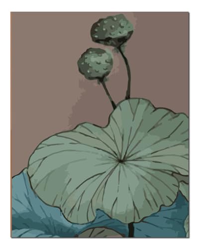 Peinture par numéros adultes débutants Shukqueen pour surmonter le stress et peindre un lotus