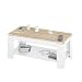 Habitdesign Mesa de Centro con revistero Incorporado, 102x50x43/54 cm (Blanco Artik -...