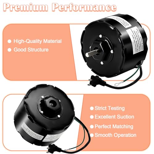 Image of Hiorucet JA2C028G Bathroom Exhaust Fan Motor Replacement for Broan Nutone S23405SER, 23405SER, JA2C028-1, 23405, JA2C0208-1, AA2C303F, 8662, 8833, 8661, 8662N, 8662NL, 8672N, 3.3 inch Diameter Motor.