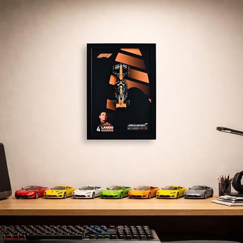 Image of CodersParadise 3D F1 Racing Wall Art Frame - MCL50 Inspired Orange Open Wheel Formula Race Car Model Display - Motorsport Decor for Bedroom Office Garage Man Cave - Racing Gift for Men, Car Enthusiasts & Formula Fans Collectible