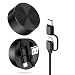 Produktbild Micro-USB-Kabel & USB-Type C-Kabel, DesertWest 2 in 1 Einziehbares Ladekabel mit USB C Adapter auf Micro USB für Android Handys (Schwarz), MEHRWEG