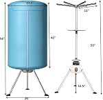 Safstar Portable Clothes Dryer, Mini Oxford Laundry Clothes Dryer Heater with 180 Mins Timer, 6 Folding Coat Rack, 3 Non-slip Foots, 900W Electric Clothes Dryer Machine for Home Dorms Apartment