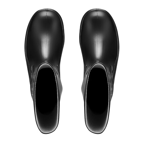 ESTRO Gummistiefel Damen Halbhoch Wasserdicht - Regenschuhe Gummistiefel Halbhoch Damen Regenstiefel Regenstiefeletten K007 (38 EU, Schwarz)