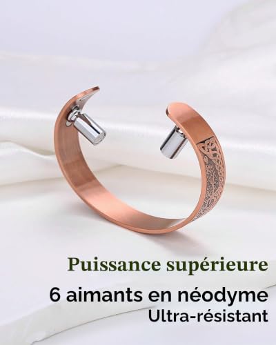 MagEnergy Bracelet en Cuivre Pur 99,99%, Livré avec Coffret Cadeau Bijou – vue 3