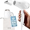 LEBENLANG Seche cheveux voyage pliable petit - 1000W & Double tension & Sac de voyage avec buse de coiffage inclus I Sèche cheveux ionique Hair dryer I Mini sechoir cheveux Séche cheveux leger