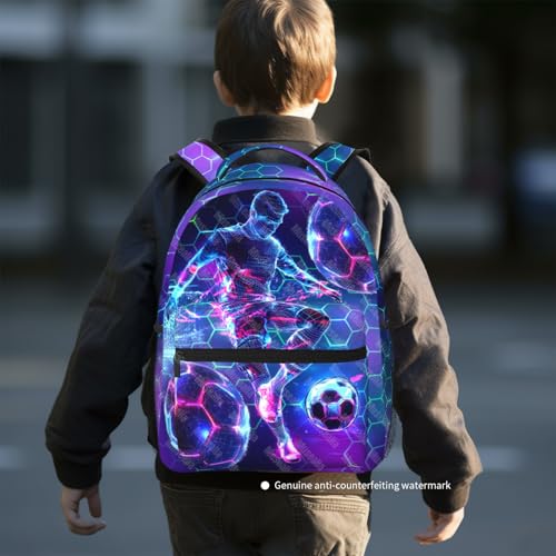 Soccer Backpack for Boys School Backpack for Kids Students Children Teens Elementary Middle School Lightweight Waterproof Kids Soccer Backpacks Boys Backpacks for Age 6-183
