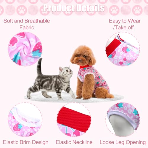 Image of FEimaX Dog Surgery Recovery Suit Female and Male Spay with Pee Hole, Pet Body Suits for Puppy After Spayed, Neuter Surgical Onesie for Small and Medium Dogs Cats, Alternative Bandages E-Collar & Cone