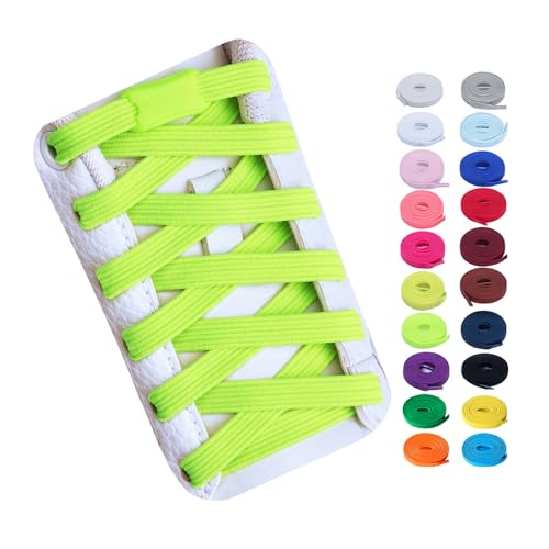 Top 10 Best Elastic Shoe Laces for Ultimate Comfort and Fit 13 Booyckiy No Tie Elastic Shoelaces for Kids, Adults and Elderly, Adjustable Tieless Shoe Laces for Sneakers Boots and Casual Shoes - 16 Colors, 41 inch, Neon Green