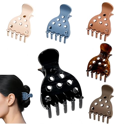 AkNebriax 6PCS Root Lifting Hair Clips for Volume,Jaw Clamps Volume Curly Hair Claw, for Natural Volume Curls,Anti-Wrinkle Volume Root Clips, Bounce Curl Volume Root Clips.