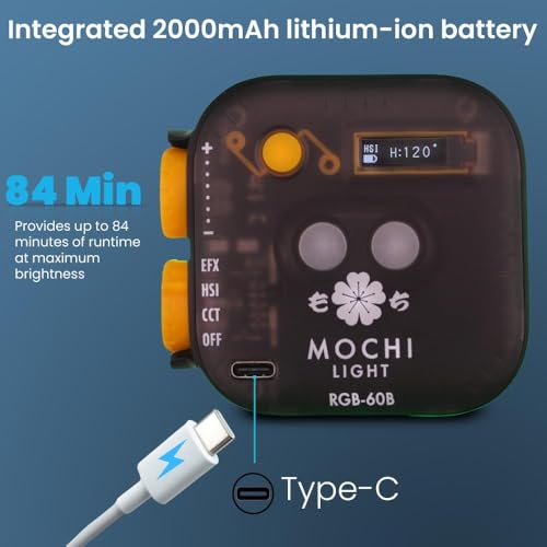 Modos CCT y HSI en luz de video RGB recargable para iluminación digital 4