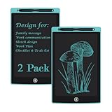 [2 Pack] [TIQUS] 10 Inch LCD Writing Tablet Pad Ewriter Electronic Board and MeMO Notes for and Adults at Home School and Office Thick Stylus Light Blue