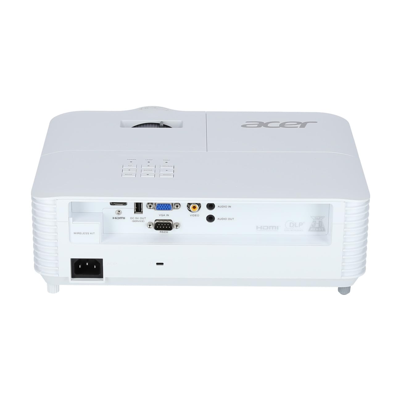 Acer H5386BDi DLP Beamer (HD Ready (1.280 x 720 Pixel) 5.000 ANSI Lumen, 20.000:1 Kontrast, 3D, Keystone, 1x 3 Watt Lautsprecher, HDMI (HDCP)) Weiß, Home Cinema