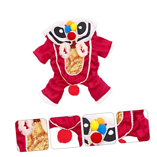 Disfraz para perros León SUPVOX rojo talla L miniatura 6