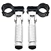 M8 Anti-Skid CNC Universal Motorcycle Foot Pegs Degree Foldable Footpegs Footrest,Upgrade Passenger Pedal For Mini Bike Dirt Pit Bike Electric Car Motorbike Honda Suzuki Yamaha Kawasaki (Silver)