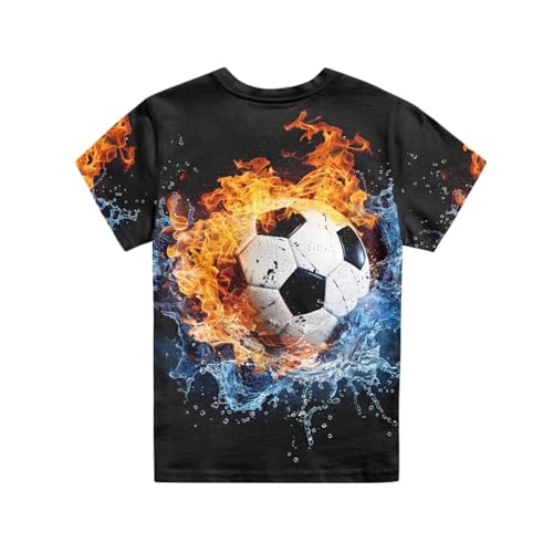 Image of JEOCODY Boys Girls Graphic Tees Funny 3D Printed Short Sleeve T-Shirts 3-16T