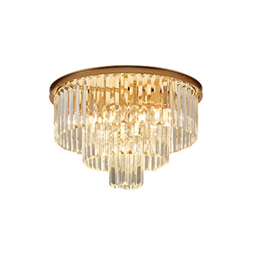Plafonnier en cristal K9 moderne 50x35cm pour sublimer un salon sombre