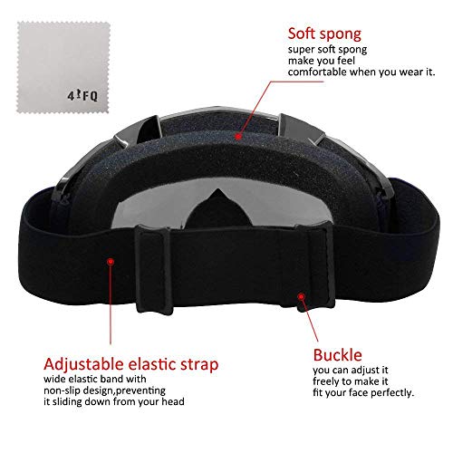4-Fq G19-MARBLE BLACK Motorcycle Goggles Dirt Bike Goggles Windproof Atv Dustproof Racing Gogglesscratch Resistant Ski Goggles Protective Safety Glasses Pu Resin thumb #1