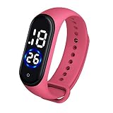 Unisex Silicone LED Digital Creative Touch Screen Sport Watch Jelly Gel Silicon Sports Bracelet (Pin
