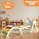 Montessori Indoor Spielset: 7-in-1 Klettergerüst mit Rutsche, Bogen & Matte für Kleinkinder und Kinder (1-3 Jahre)