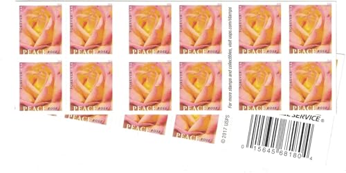 Peace Rose 2018 (2 Books of 20) First-Class Mail Forever Postage Stamps