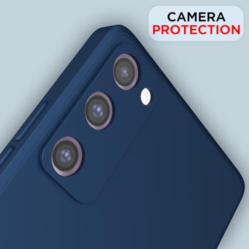 Image of Outlouders Back Cover for Samsung Galaxy S20 FE 5G | Camera Protection | Durable Soft Matte Silicone Bumper Case (Blue)