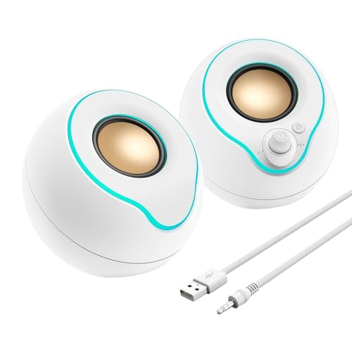 Barre de son USB pour ordinateur | Éclairage LED lisse & design compact