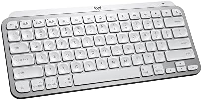 Logitech MX Keys Mini for Mac Minimalist Wireless Keyboard, Compact, Bluetooth, Backlit Keys, USB-C, Tactile Typing, Compatible with MacBook Pro,MacBook Air,iMac,iPad - Pale Grey | Mac Layout, Pair Up to 3 Devices, Smart Backlit Keys, USB-C Recharge, Up to 10 Days