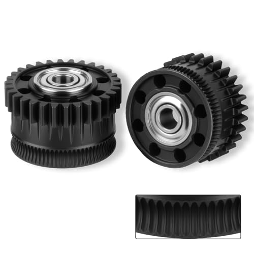 K2 Plus/Hi Combo Extruder Gear Kit 2Pcs Black DLC Coating