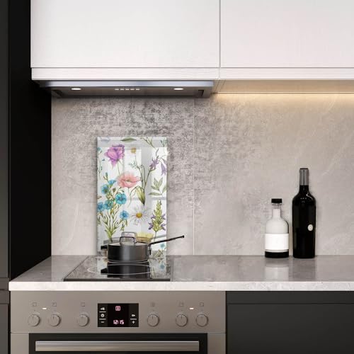 Planche à découper fleurs Wallfluent pour embellir votre plan de cuisson