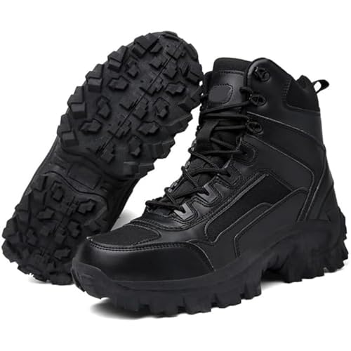 Best Orthopedic Steel Toe Boots for Ultimate Comfort & Safety 15 Dallader Men's Waterproof Side Zipper Outdoor Combat Boots Mens Orthopedic Support Anti-Puncture Work Shoes Anti-Sprain Hiking Lightweight 8' Side Zipper Steel Toe Tactical Combat Boots (Black, /, Adult, Men, 10.5, Numeric, US Footwear Size System, Medium)
