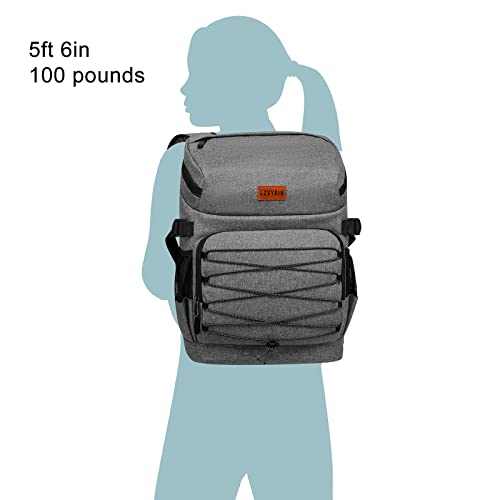 Backpack Cooler For Women, Small Soft Side Beach Back Pack Coolers 25 Cans Waterproof Cooler Backpack Insulated Leak-Proof For Hiking Kayaking Picnic (Gray) #TOP5