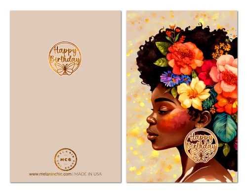African American Birthday Greeting Cards, Cute Birthday Card, Black Girl Queen Happy Birthday Gift For Wife, Girlfriend, Sisters With Envelope #TOP2