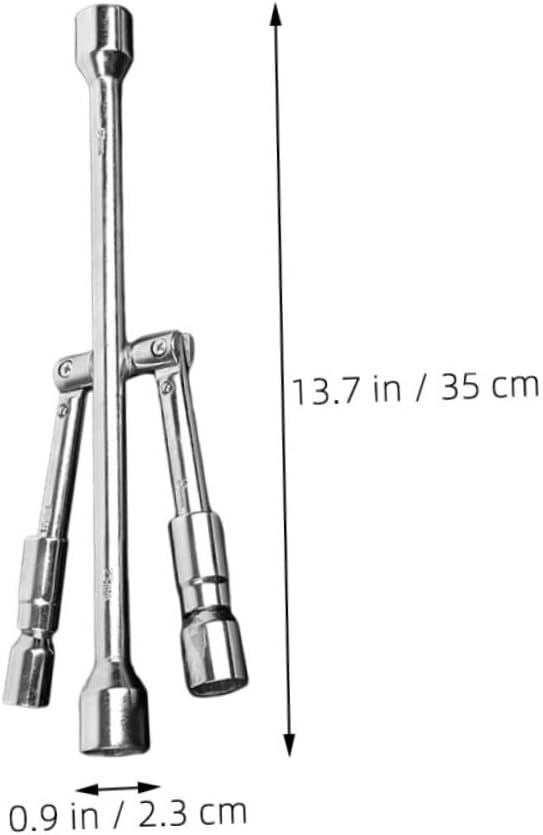 4 Way Folding Lug Wrench for Car Tire Lug Nut Repairs Steel