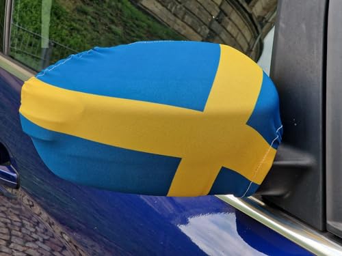 Spiegelflagge/Spiegelfahne SCHWEDEN - 1 Paar, Auto/PKW Rückspiegel/Autospiegel Fahne/Flagge/Überzug