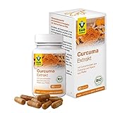 Raab Vitalfood Bio Curcuma Extrakt Kapseln, 90 Kapseln à 500 mg pro Packung, mit Curcuma-Extrakt mit standardisiertem Curcuminoid-Gehalt, Piperin und Curcuma-Pulver, vegan