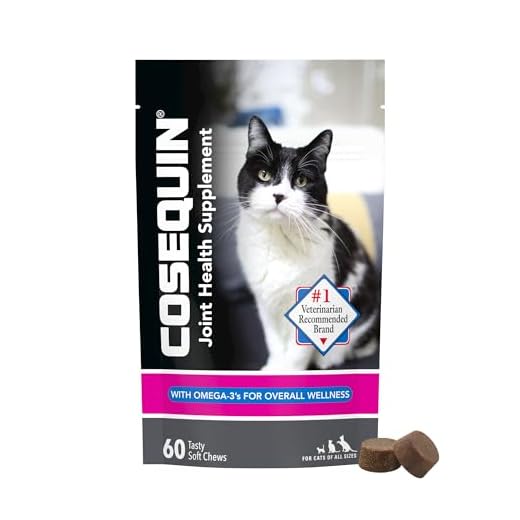 Nutramax Cosequin Joint Health Supplement for Cats - With Glucosamine, Chondroitin, and Omega-3, 60 Soft Chews