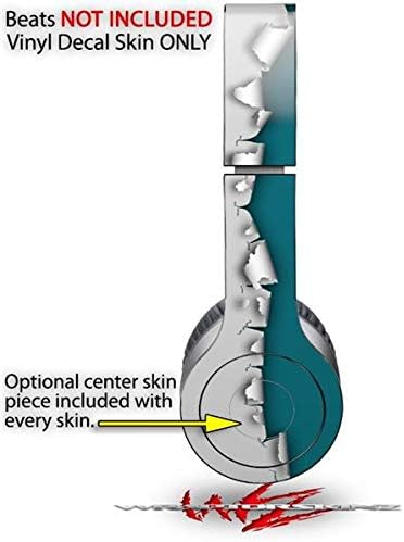 Skin Decal Wrap Works with Original Beats Solo HD Headphones Ripped Colors Gray Seafoam Green Skin Only (Headphones NOT Included)