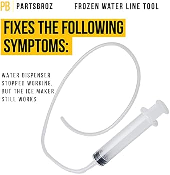 Amazon Com Partsbroz Frozen Water Line Tool Universal Refrigerator Water Line Kit Fixes Clear Ice Cube Maker Includes 24 Inches Of Tubing Compatible Frigidaire Lg Samsung Whirlpool Ge Kenmore Appliances