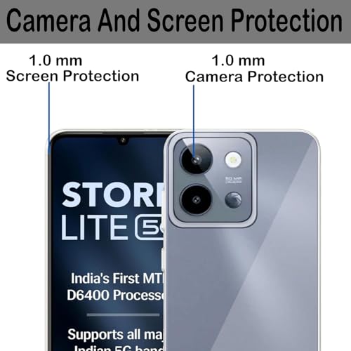 Image of COVERBLACK Flexible Rubber Case Back Cover Compatible for Lava Storm Lite 5G (2025) - Transparent