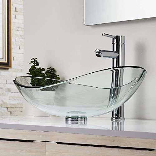 Cuba artística de vidro temperado com 12mm Crystal Hill, Arell, 540x360x165mm, ARE-CV08