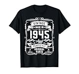 Vintage 1945 80yr 80th Birthday Gifts for Men 80 Years Old Camiseta