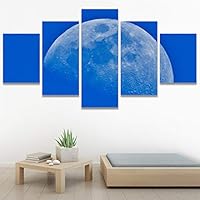 SIGNWIN 5 Panel Canvas Wall Art Astronomy & Space Contemporary Cosmic Dramatic Green Group Photography Realism Ultra for Home Decorations Ready to Hang - 60