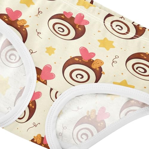 Dessert Swiss Roll Star Yellow Toddler Girls's Underwear 2T 23021964