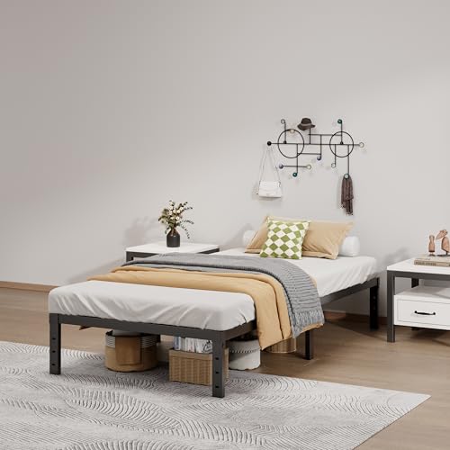 Image of LUMUNANCE Metal Bed Frame Twin Size - 12 Inch Heavy-Duty Twin Platform Bed Frame No Box Spring Needed, Easy Assembly, Noise-Free, Sturdy Mattress Foundation, Underbed Storage Space