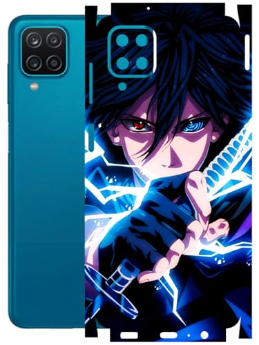 Image of AtOdds - Full Body Back Screen Guard Protector Film - Lamination Wrap Skin Sticker Compatible with Samsung Galaxy A12 | Scratchproof Matte Finish (Anime 42)